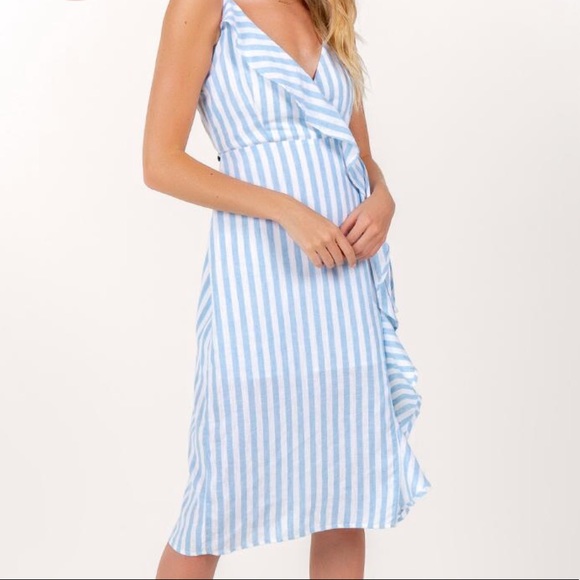 Francesca's Collections Dresses & Skirts - Everly Blue and White Striped Dress, NWT, Size S